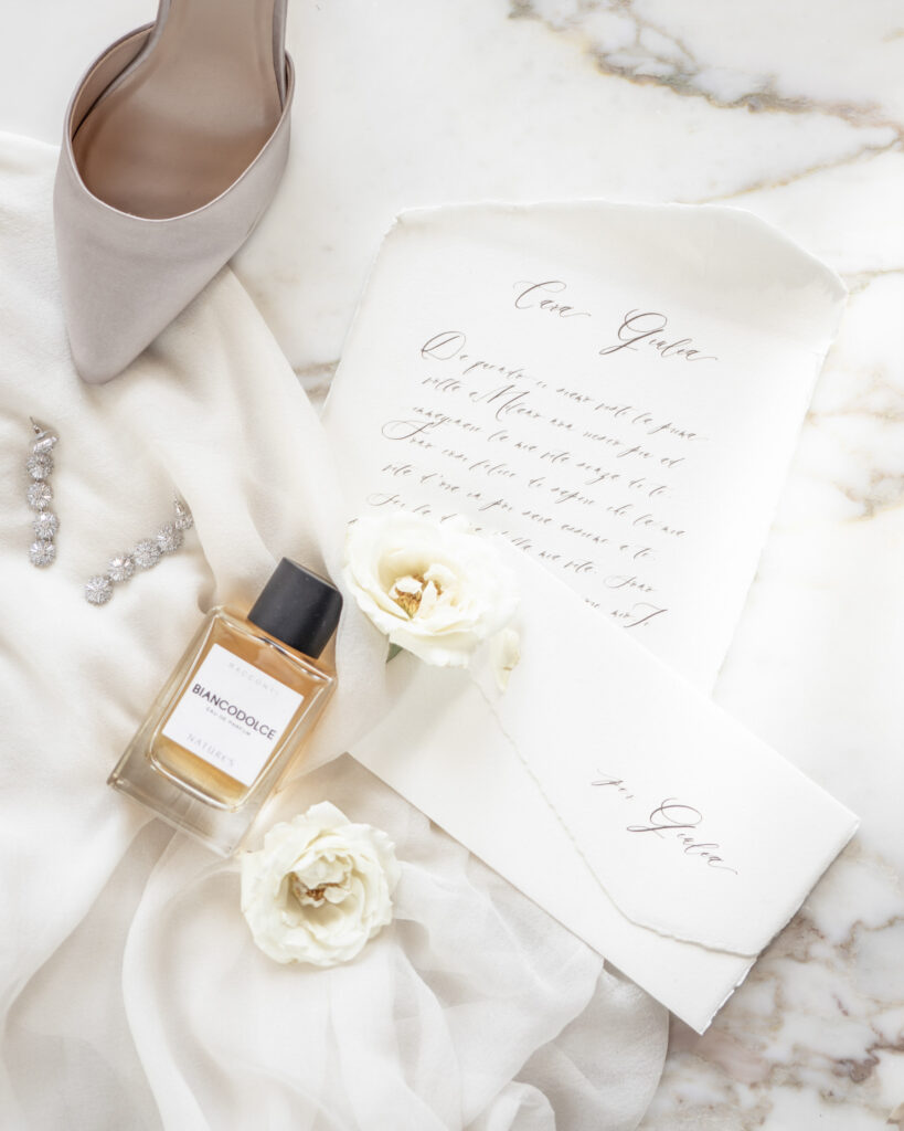 Wedding details flatlay